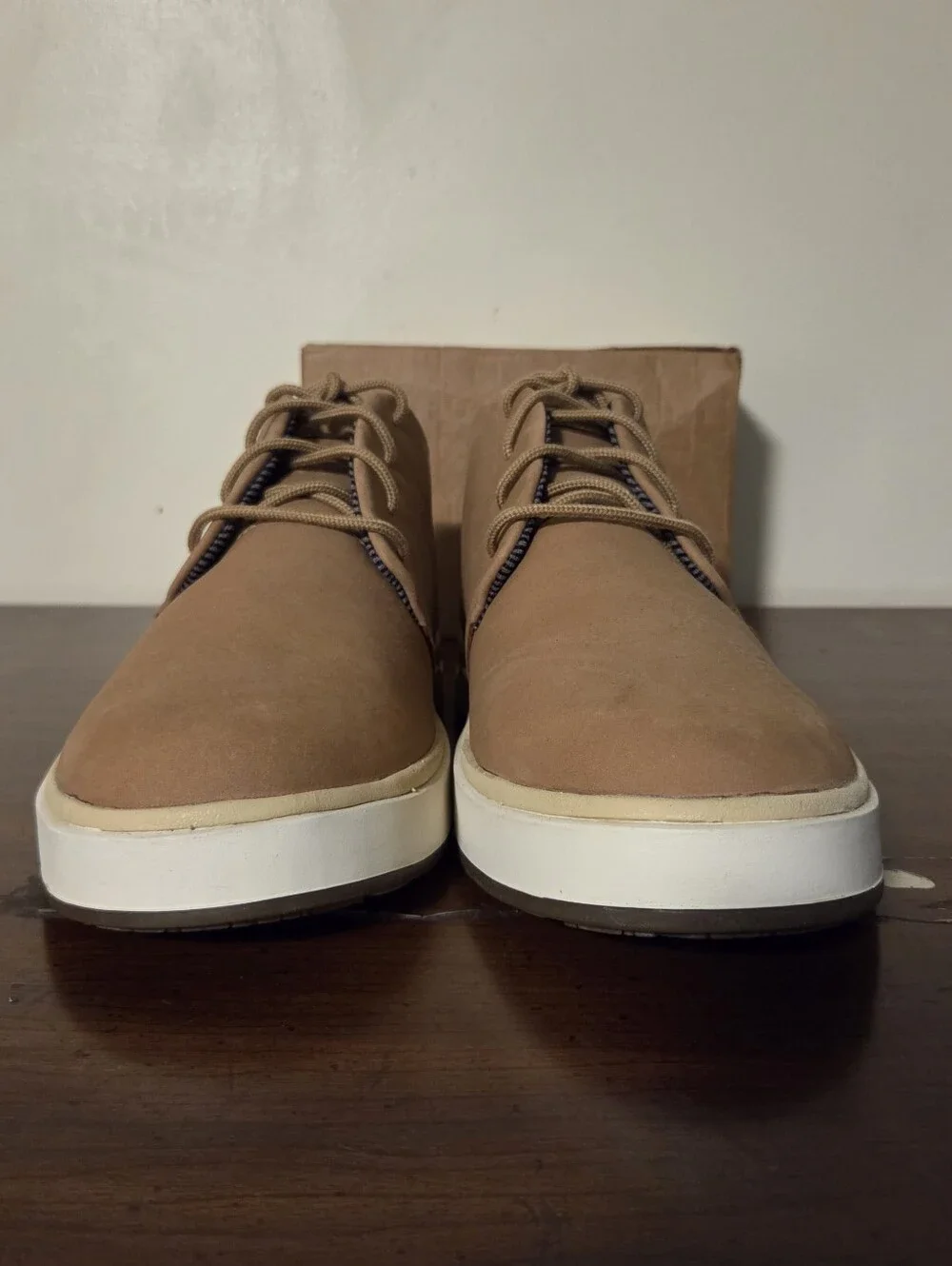 OluKai Papaku Ili Leather Chukka Boots Tan Men’s Sz 13 Worn Once